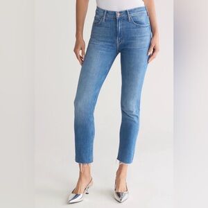 MOTHER NWT mid rise Dazzler ankle straight leg jean